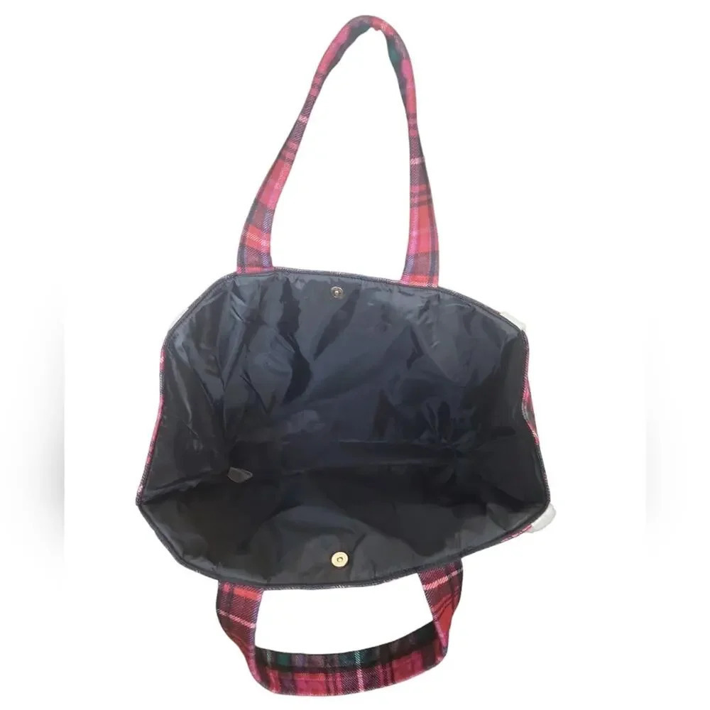Victoria’s Secret VS Limited Edition 2022 Holiday Fleece Trim Plaid Tote… - Picture 6 of 6